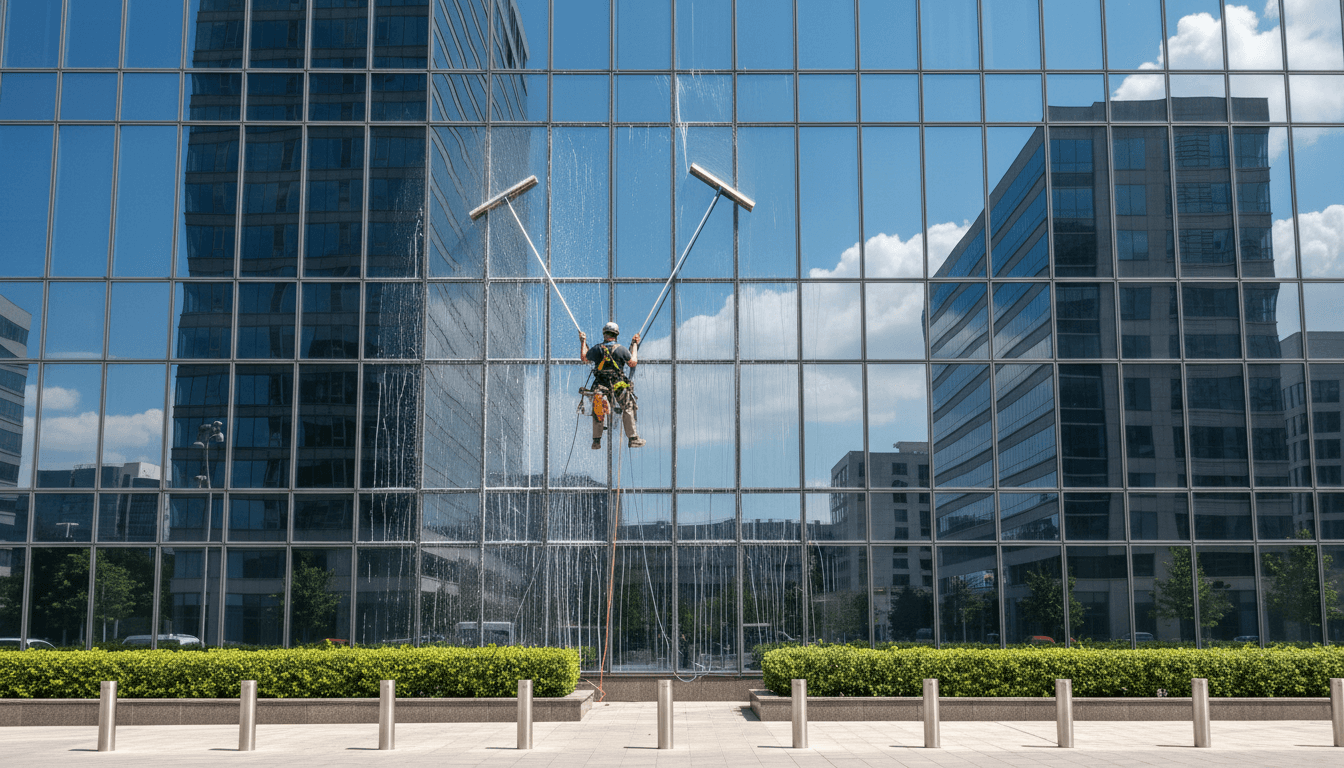 Hard-to-reach window cleaning