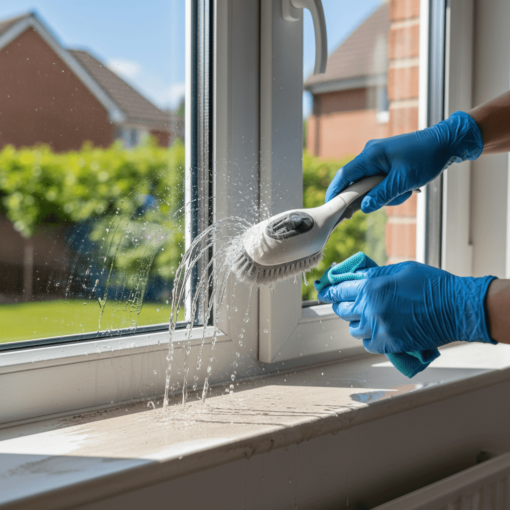 Post-construction window cleaning